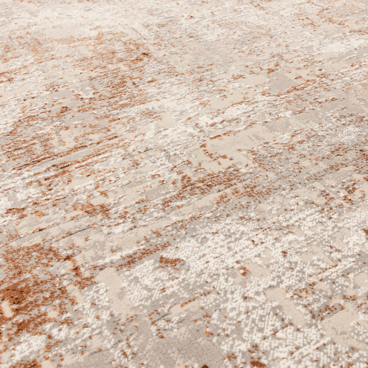 TEPPICH Velours abstrakt mit Bordüren TIBER-Rieti, Terrakotta 200x290 cm - Terra cotta, Textil (200/290cm) - KADIMA DESIGN