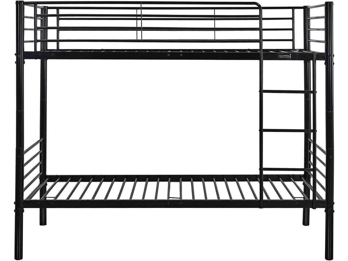 ETAGENBETT adam Schwarz - Schwarz, Metall (190/90cm) - Habitat Garten