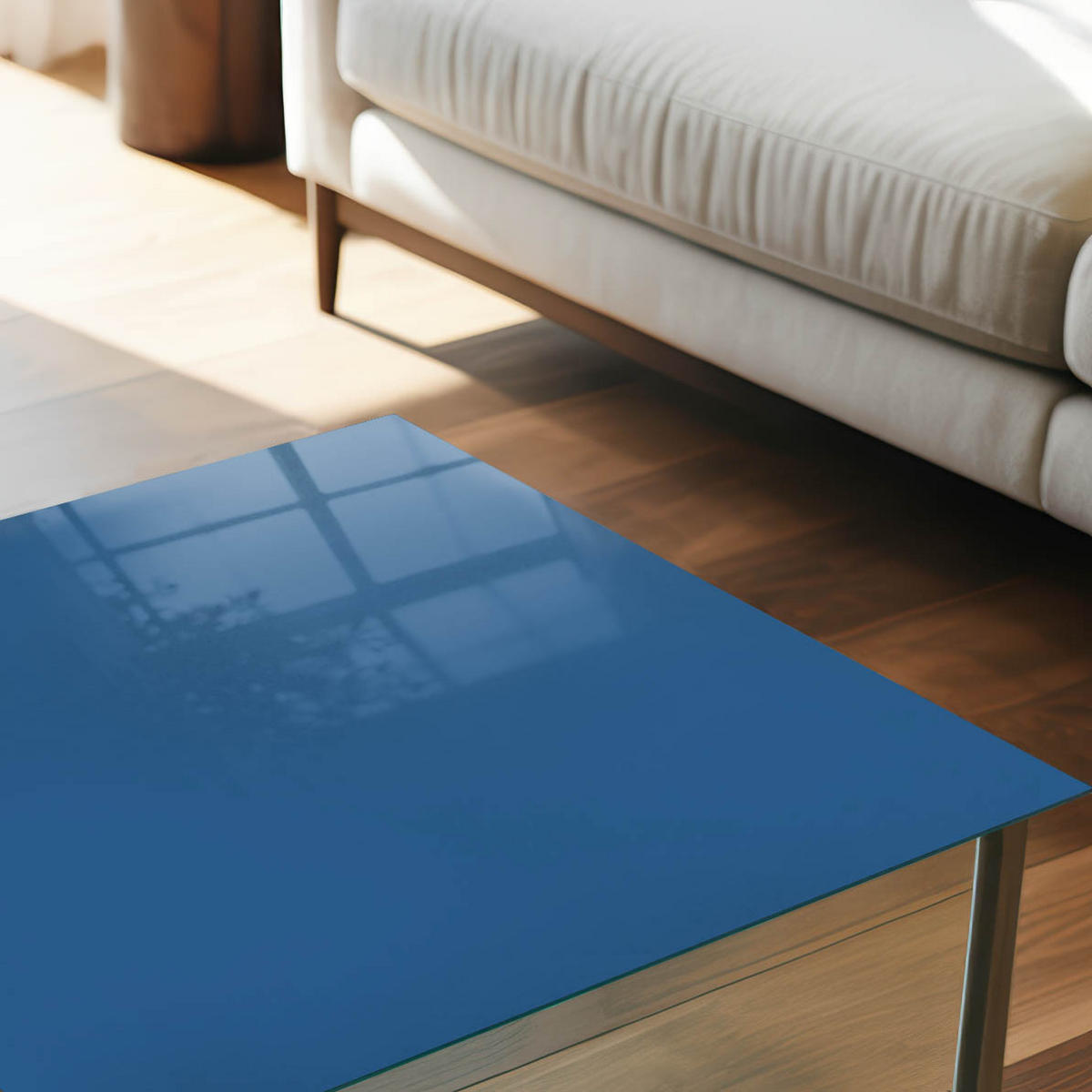GLASPLATTE 80x60 cm – Dunkelblau - Dunkelblau, Glas (0.4/80/60cm) - ArtPrintCave