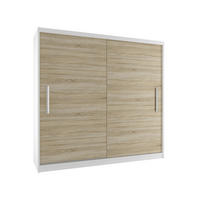 SCHWEBETÜRENSCHRANK Verona SI, Weiß/Sonoma Eiche Matt, 200 cm - Sonoma Eiche, Holz (200/216/60cm) - B BELINI GROUP