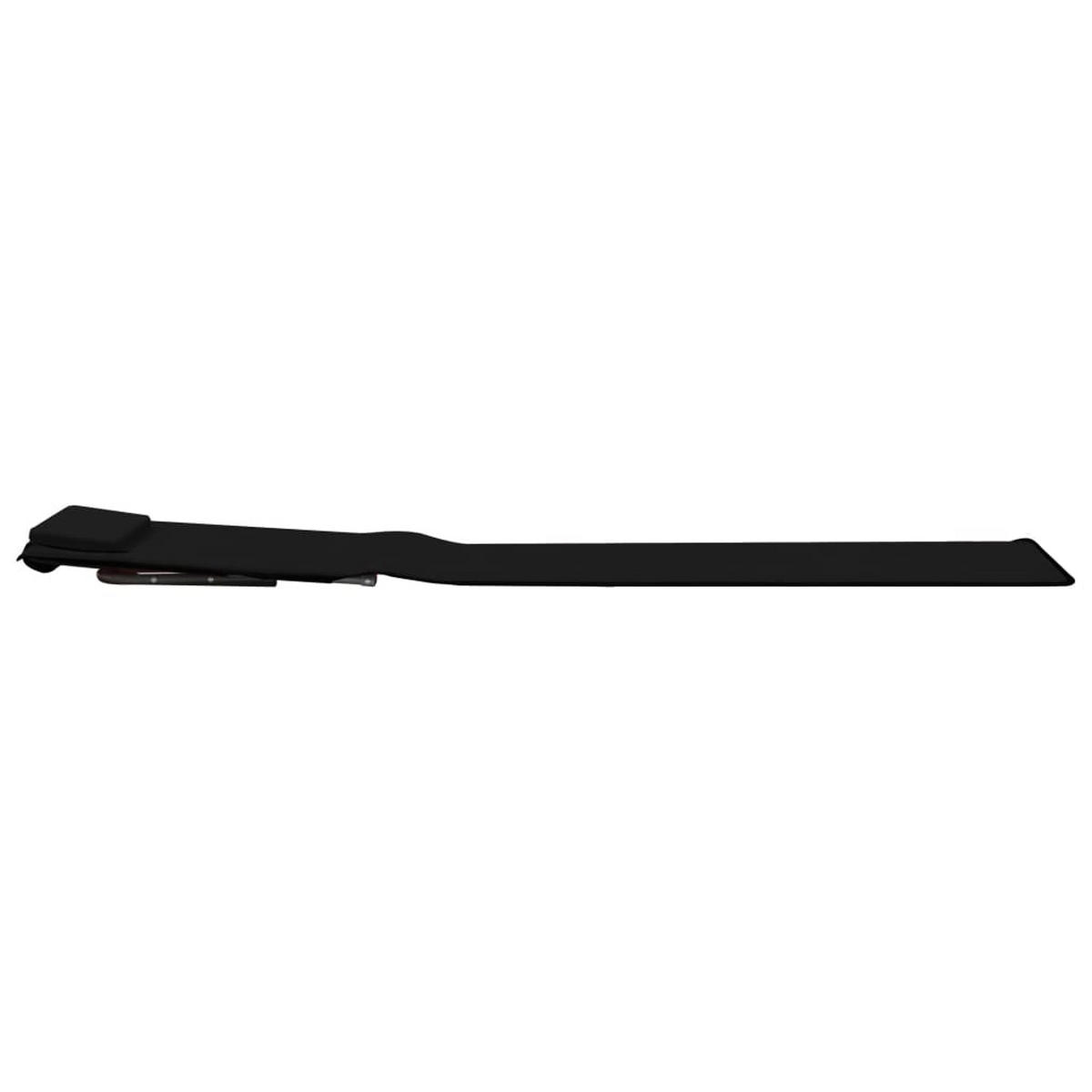 KLAPPBARE Strandmatte 2Er Set Stahl Und Stoff Schwarz - Schwarz, Textil (53/47/56cm) - vidaXL