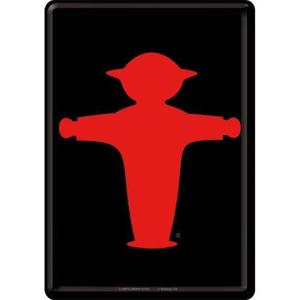 MINIBLECHSCHILD 10/14 cm Berlin Ampelmann Rot - Multicolor, Metall (10/14/0.1cm) - Nostalgic-Art