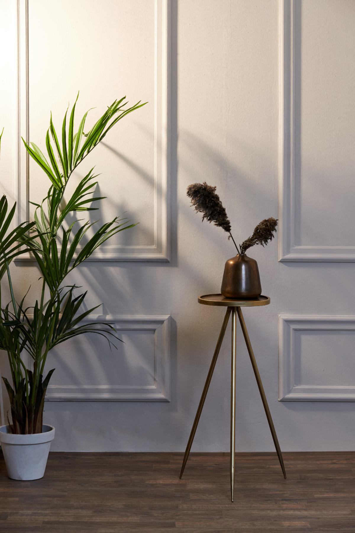 SÄULE Envira Gold Ø30/80,5 cm - Goldfarben, Metall (30/30/80.5cm) - Light & Living