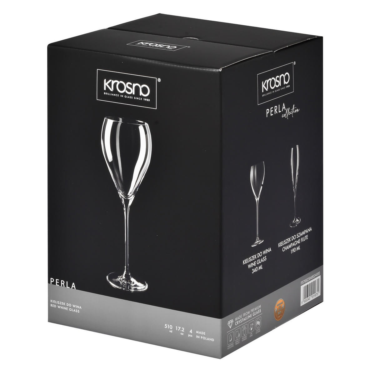 ROTWEINGLÄSER, 4er-Set, 480 ml - Transparent, Glas (0.48L) - Krosno Glass
