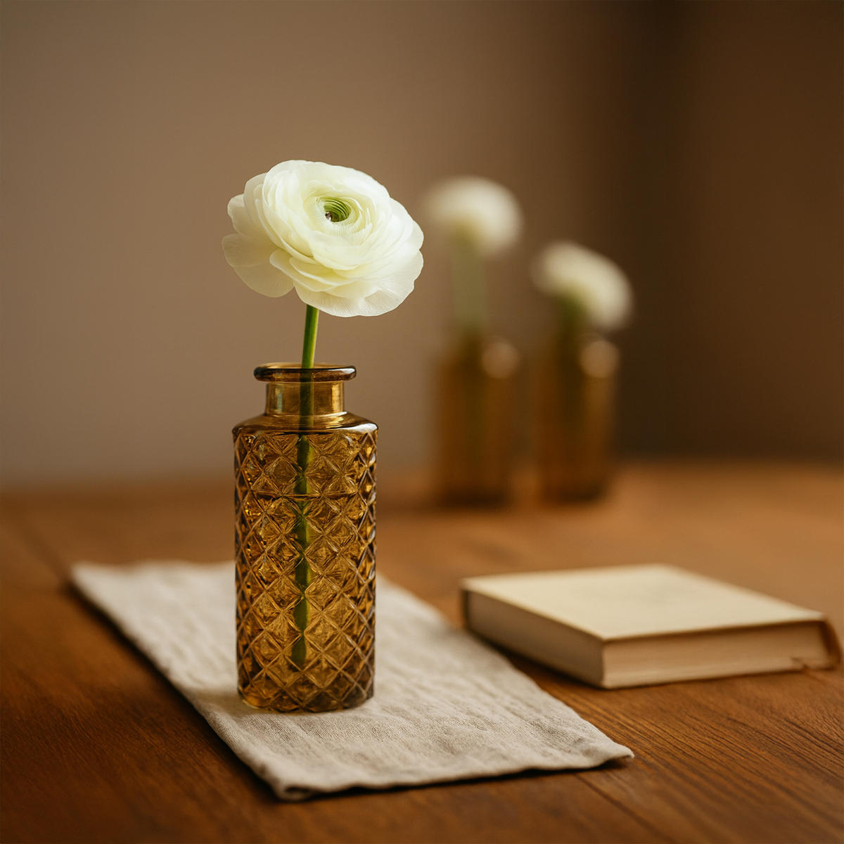 6XVASEN - Braun, Glas (13cm) - Relaxdays