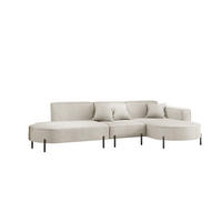ECKSOFA Valencia - Beige, Holzwerkstoff/Textil (321/165cm) - Fun Möbel