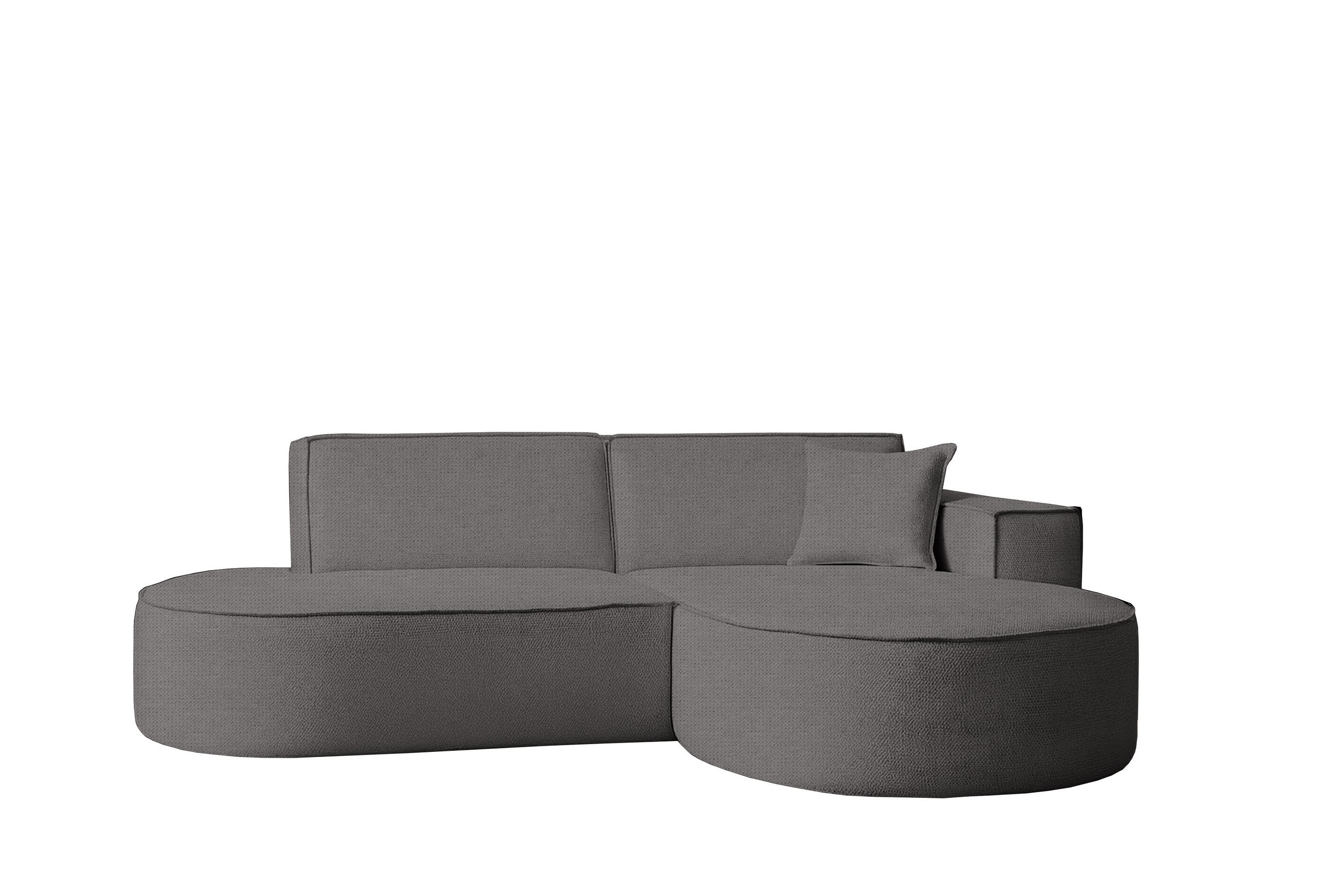 ECKSOFA Modena Studio Stoff Artico, Anthrazit Rechts - Anthrazit, Holz/Textil (236/165cm) - Kaiser Möbel