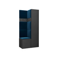 GARDEROBEN-SET Orion XXIV - Blau/Graphitfarben, Holzwerkstoff/Kunststoff (82/186/46cm) - MIRJAN24