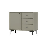 KOMMODE TORINO 84/72/41 cm mit 3 Schubladen 1 Türen Hellgrün - Hellgrün, Holzwerkstoff (84/72/41cm) - MASSENO