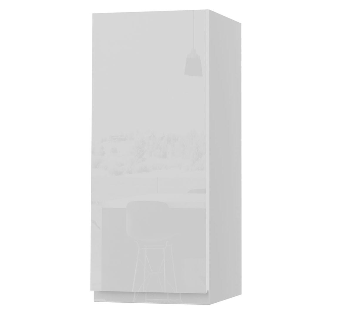HÄNGESCHRANK Florence W2/30 Weiß / RAL 9003 signalweiß HG 30 / 32,5 / 72cm - Türanschlag links - Weiß Hochglanz/Weiß, Holz/Holzwerkstoff (30/72/32.5cm) - Feldmann-Wohnen