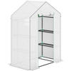 GEWÄCHSHAUS, 143L x 74B x 190H cm - Weiß, Kunststoff/Metall (74/190/143cm) - Outsunny