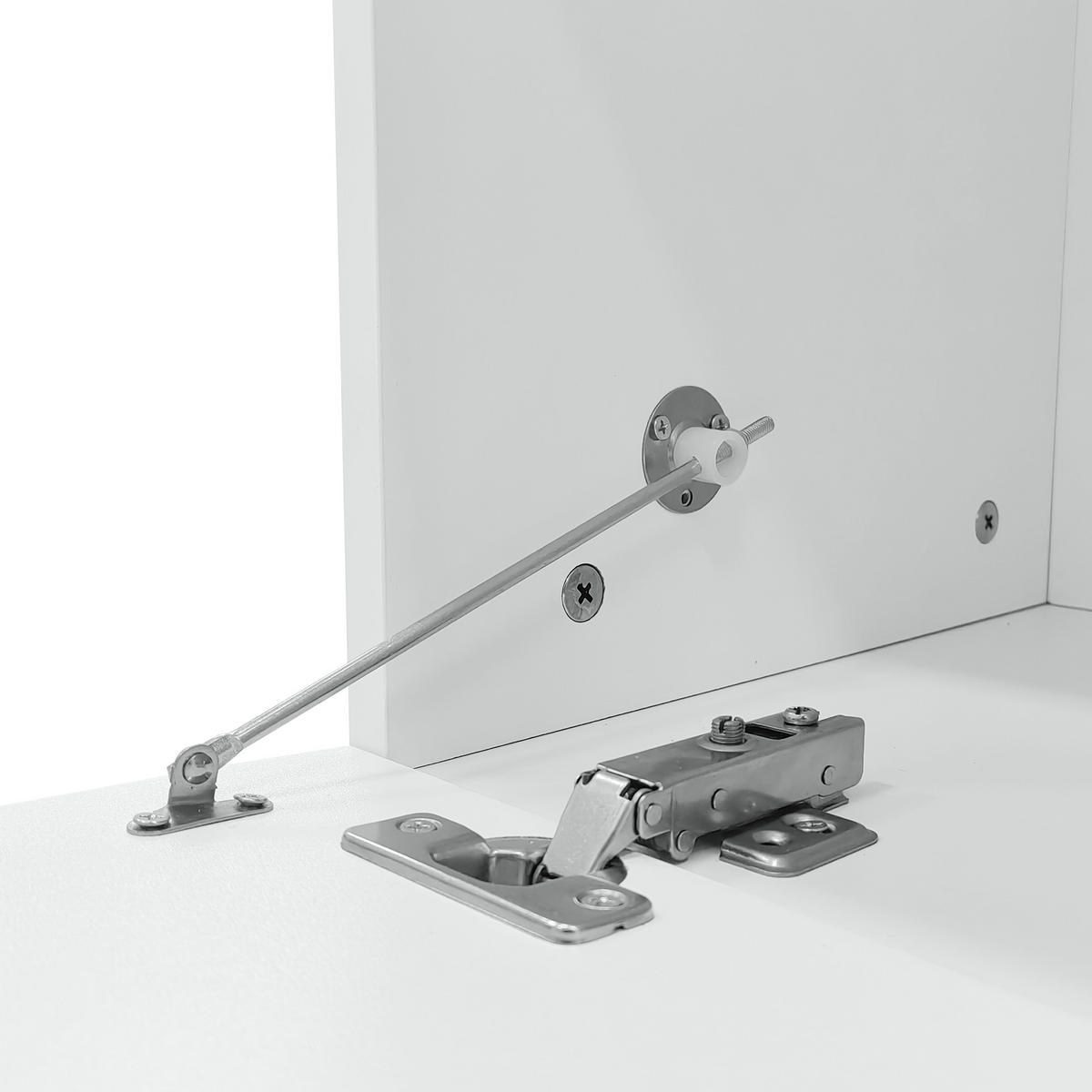 COUCHTISCH DE-164 mit LED-Beleuchtung Weiß - Weiß, Holzwerkstoff (50/120/39cm) - ComfortXL