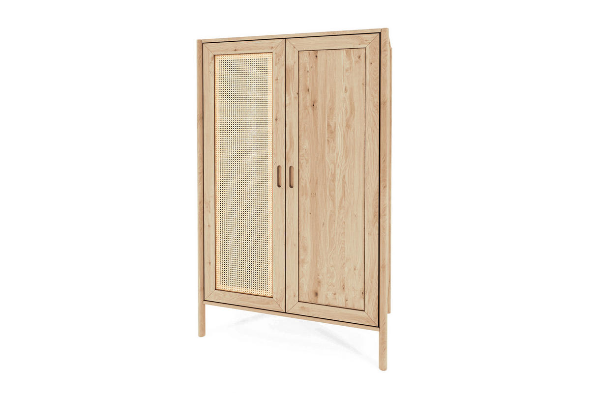 KLEIDERSCHRANK INA Wildeiche - Eiche Bianco, Holz (108/175/60cm) - byoak