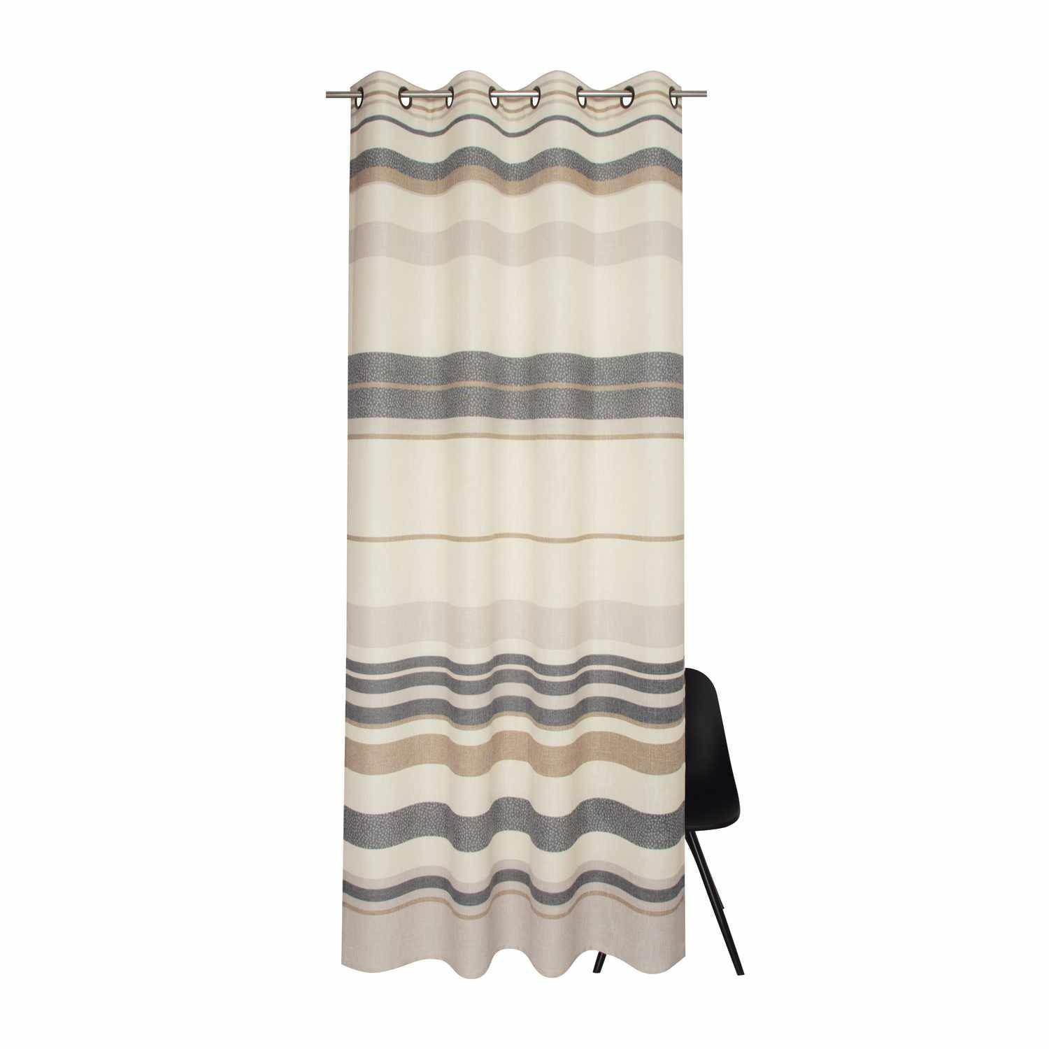 SCHLAUFENVORHANG CLAY halbtransparent - Naturfarben, Textil (140/0.5/250cm) - Esprit