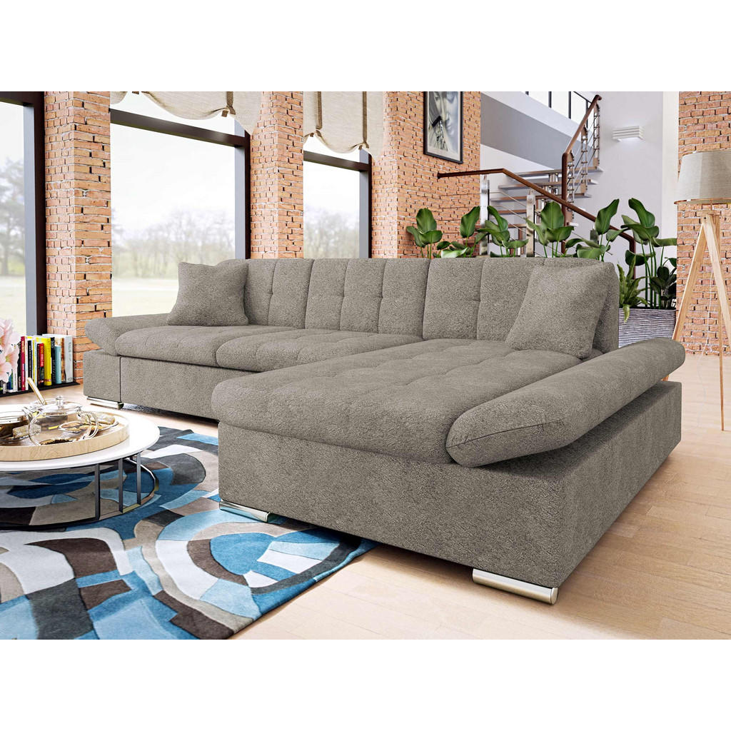 Thumbnail - Mirjan24 Ecksofa, Hellbraun, Textil, 5-Sitzer, Ottomane rechts,Rechteckig, 278x161 cm, Wohnzimmer, Sofas & Couches, Wohn...