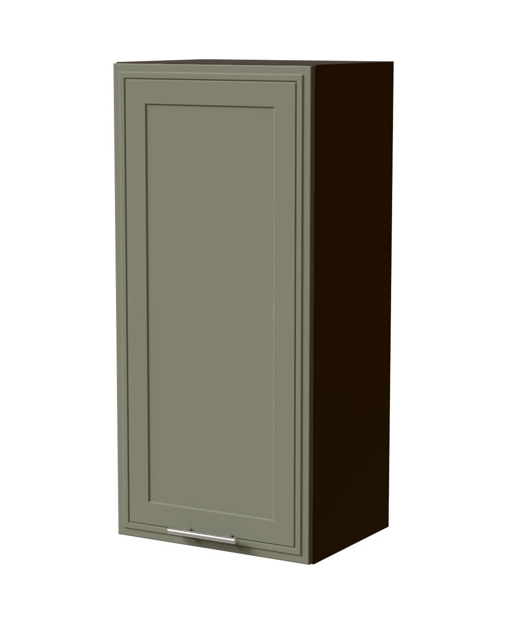 HÄNGESCHRANK Salo W4/45 Lava / Reed Green Matt 45 / 32,5 / 96cm - Dunkelgrau/Grün, Holz/Holzwerkstoff (45/96/32.5cm) - Feldmann-Wohnen