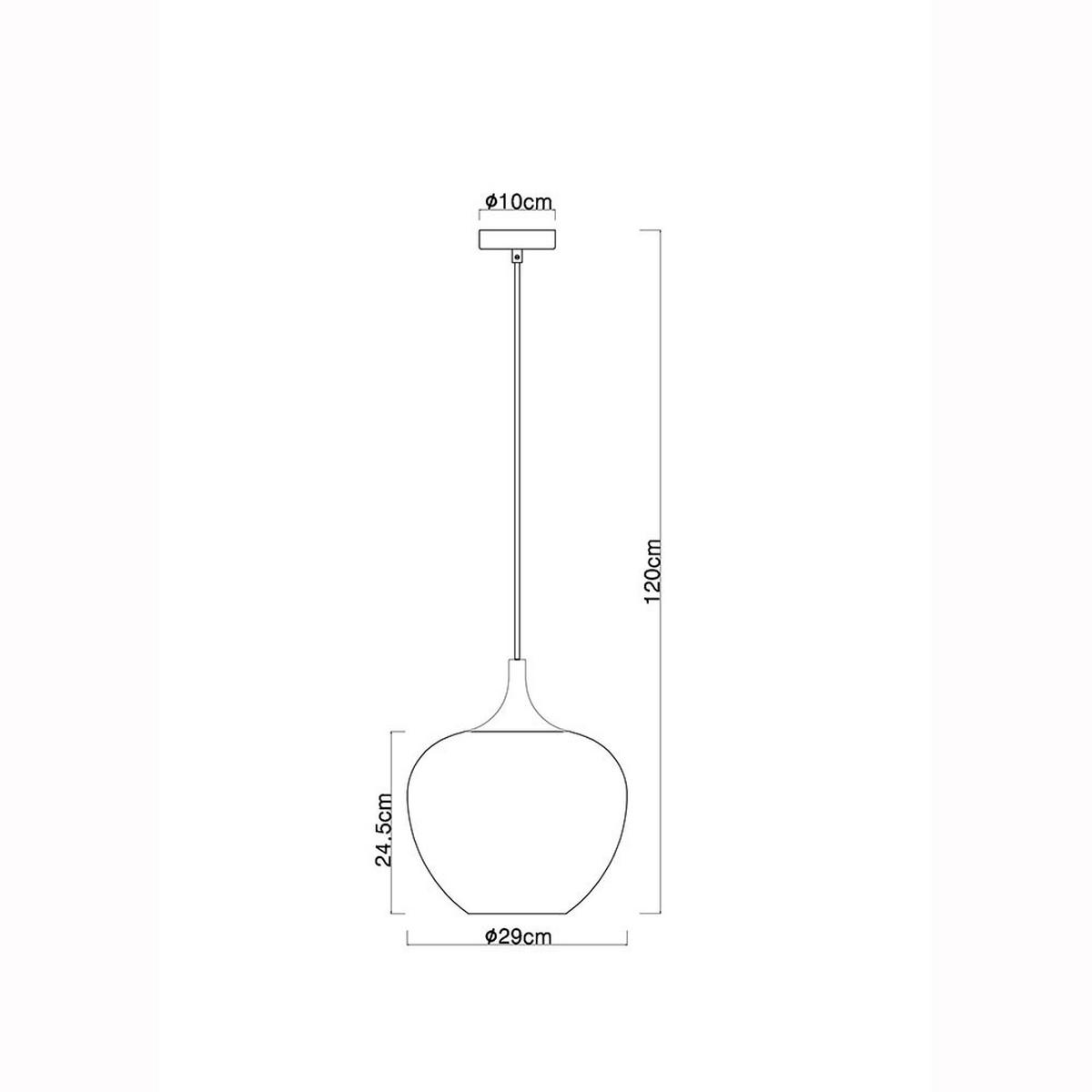 LED HÄNGELEUCHTE Glas Kupfer Schwarz Chrom - Kupferfarben, Glas (29/29/120cm) - Globo Lighting