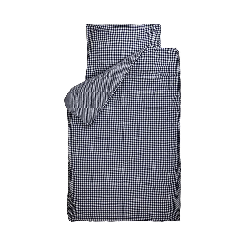 KINDERBETTWÄSCHE BB Karo blau 100 x 135 - Schwarz, Textil (100/135cm) - Bink