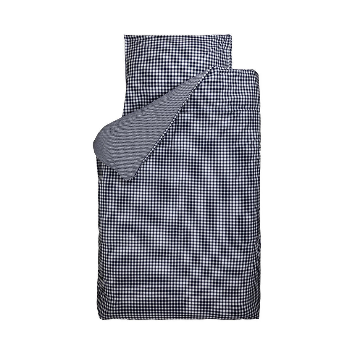 KINDERBETTWÄSCHE BB Karo blau 100 x 135 - Schwarz, Textil (100/135cm) - Bink
