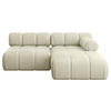 ECKSOFA modulares Sofa Razon-L1 - 190x160x70 cm Beige Velours - Beige, Holzwerkstoff/Textil (190/160cm) - ALTDECOR