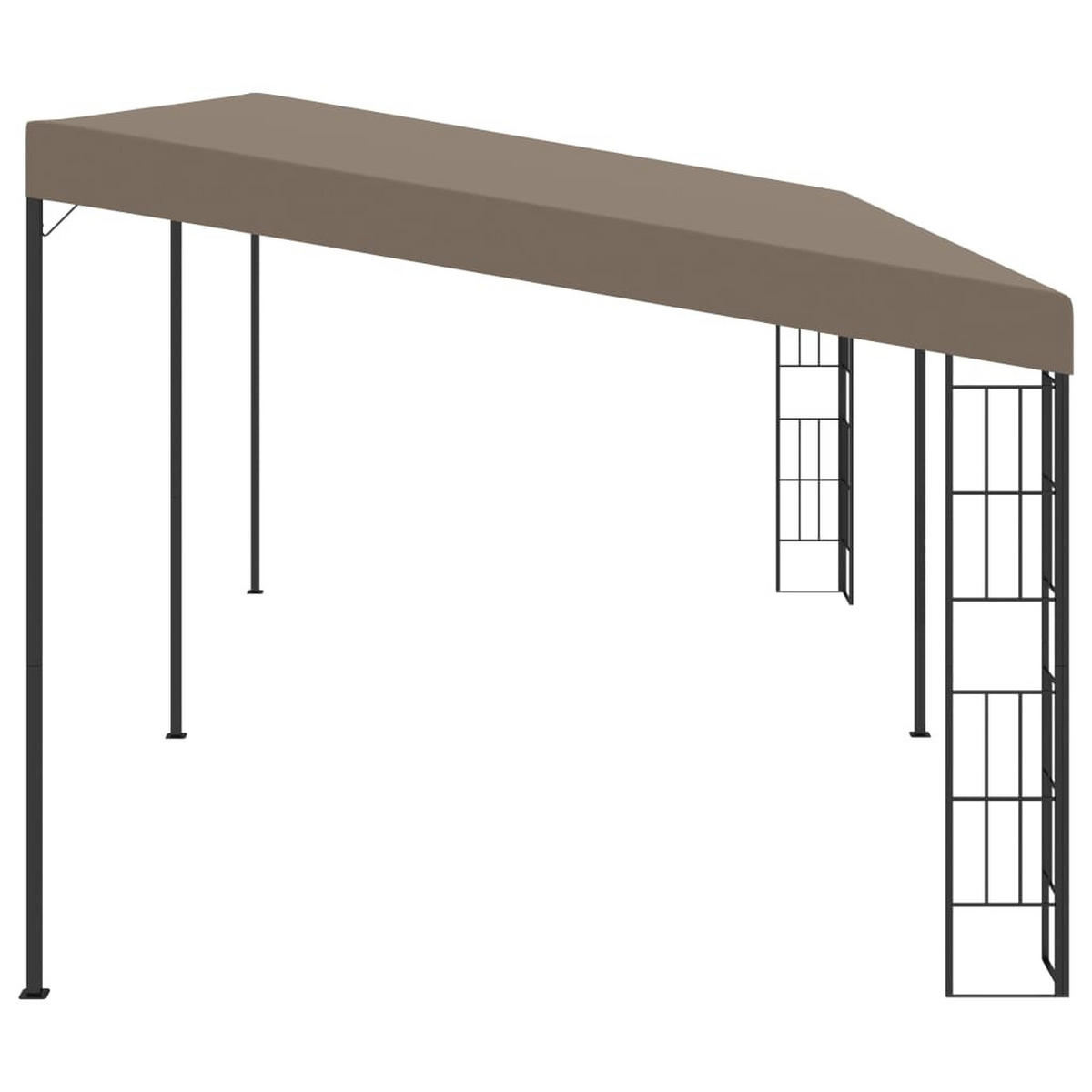 GARTENPAVILLON Pergola LYMP 6x3 m Taupe Stoff - Taupe, Metall (600/262/300cm) - DELUKE