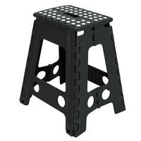 KLAPPHOCKER, 29x22x45 cm, 100% Kunststoff - Schwarz, Kunststoff (22/45/22cm) - Zollner