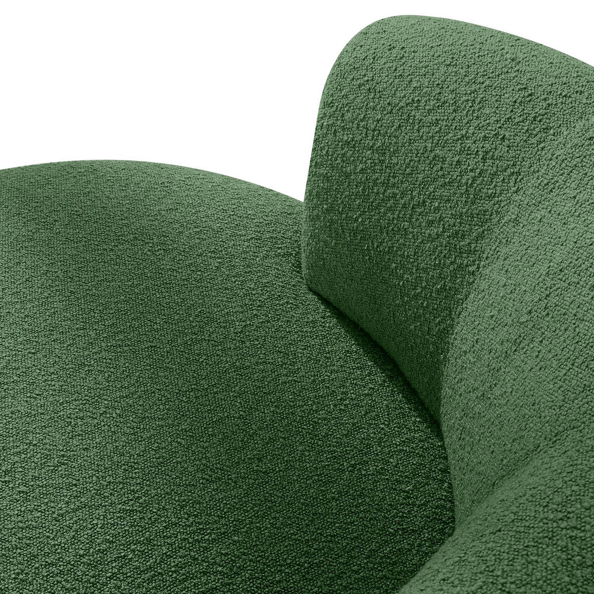 DREHSESSEL VIRA, Grün, Bouclé - Schwarz/Grün, Holz/Holzwerkstoff (105/76/100cm) - KONSIMO®