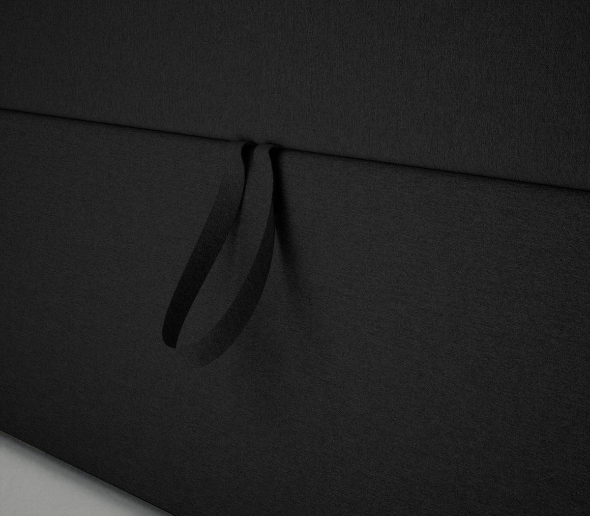 BOXBETT Verdig Mini Basic 80x200 Schwarz Links - Schwarz, Holz (80/200cm) - Fedve