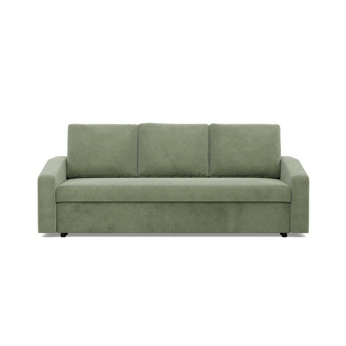 SOFA Neo mit abgeschrägter Armlehnen olivgrün - Olivgrün, Textil (220/92/92cm) - SIMKAM Furniture