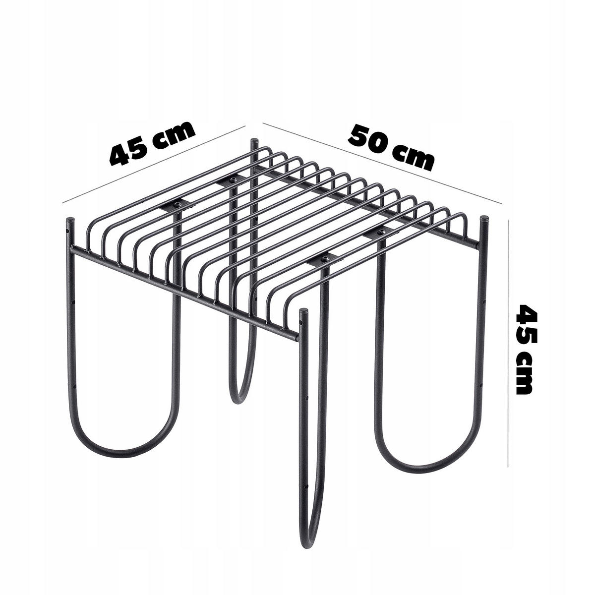 GARTENBANK 50 x 45 cm, schwarz - Schwarz, Metall (45/50cm) - KADAX