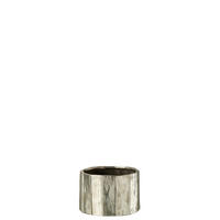 BLUMENTOPF ARY - Töpferei - Silber - S - Ø 18 cm - Silberfarben, Keramik (18/12cm) - J-Line
