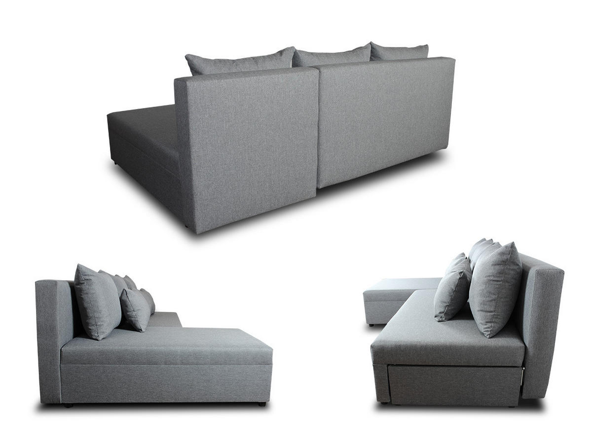 ECKSOFA Pono - Grau, Holz/Textil (205/142cm) - Sofnet