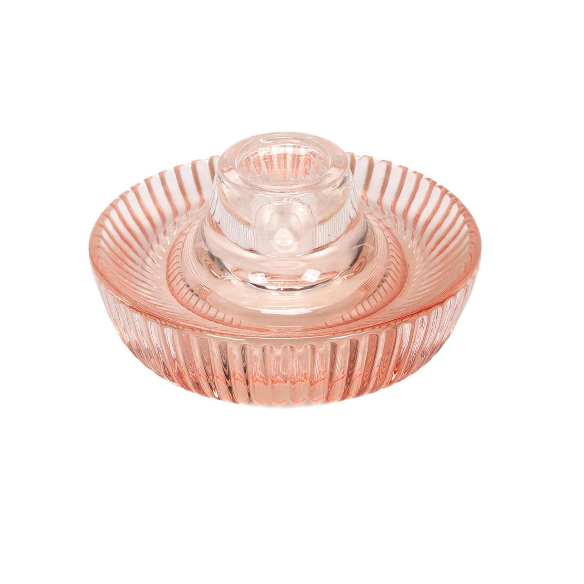 KERZENSTÄNDER aus Glas Arty 10/10/5 cm - Rosa, Glas (10/5/10cm) - Homea