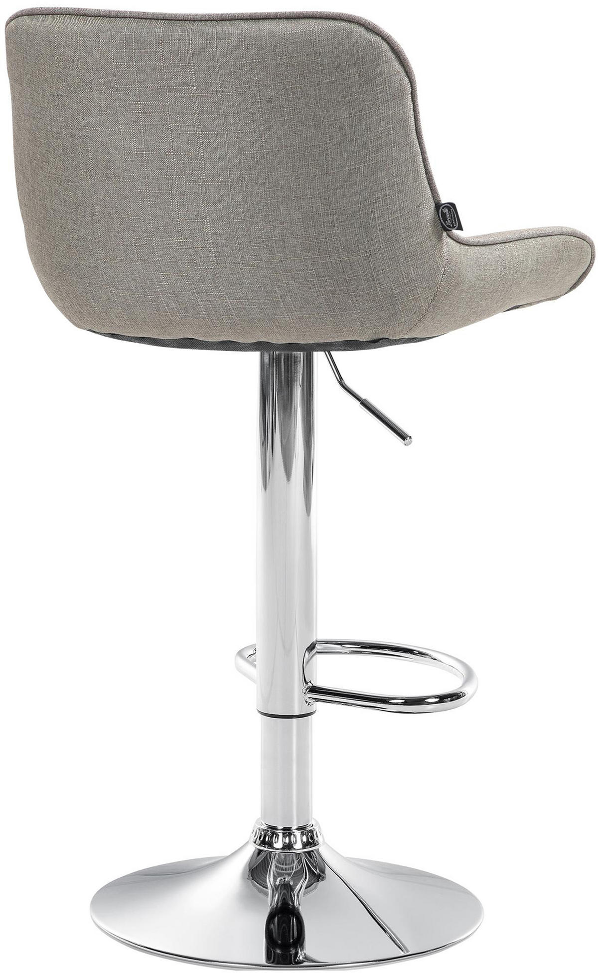 BARHOCKER 2er Set Vulcano Stoff chrom taupe - Taupe/Chromfarben, Textil/Metall (49/106/51cm) - TPFLiving