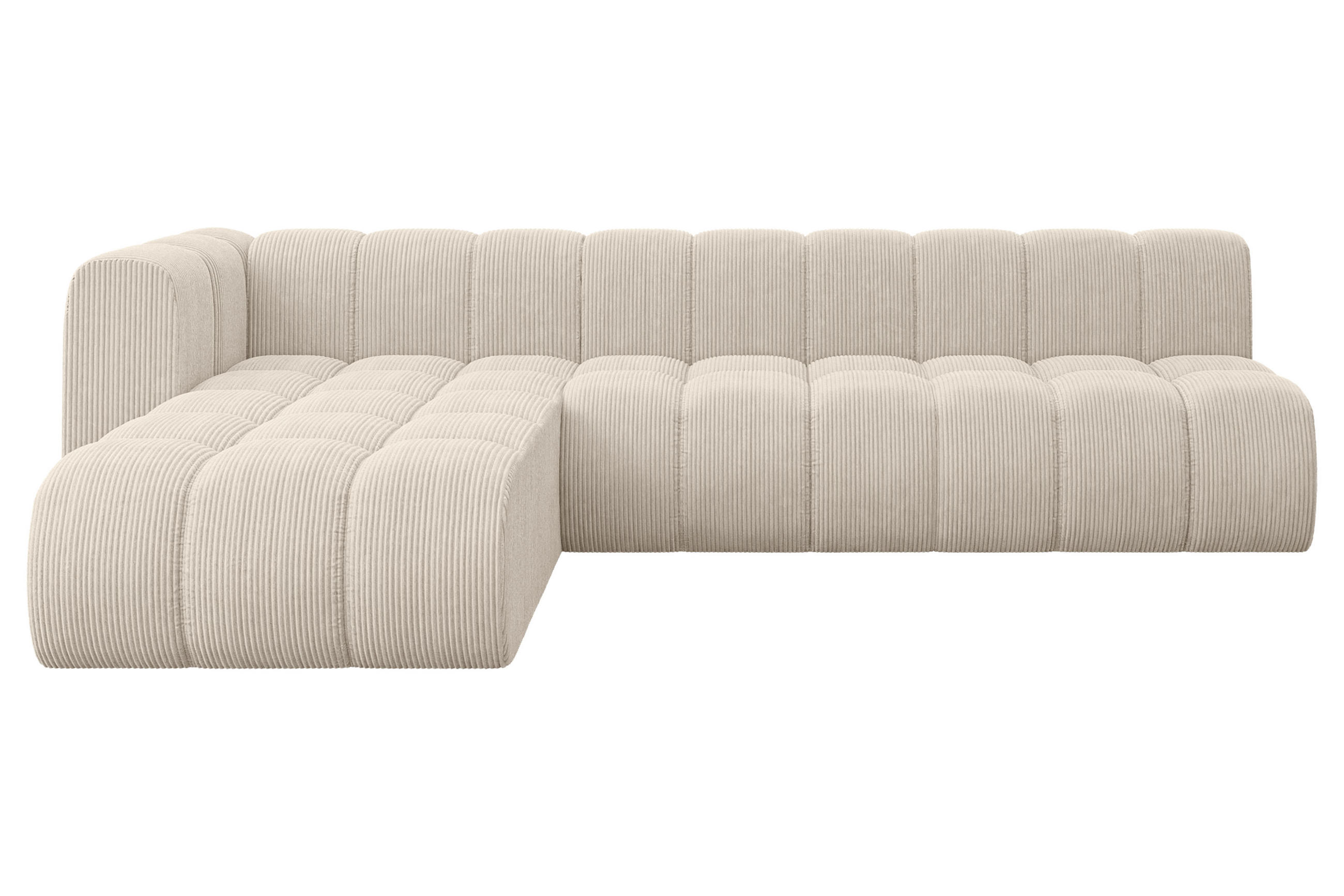 ECKSOFA modulares Sofa Darnel-L2 - 296x177x70 cm Beige - Beige, Holzwerkstoff/Textil (296/177cm) - ALTDECOR