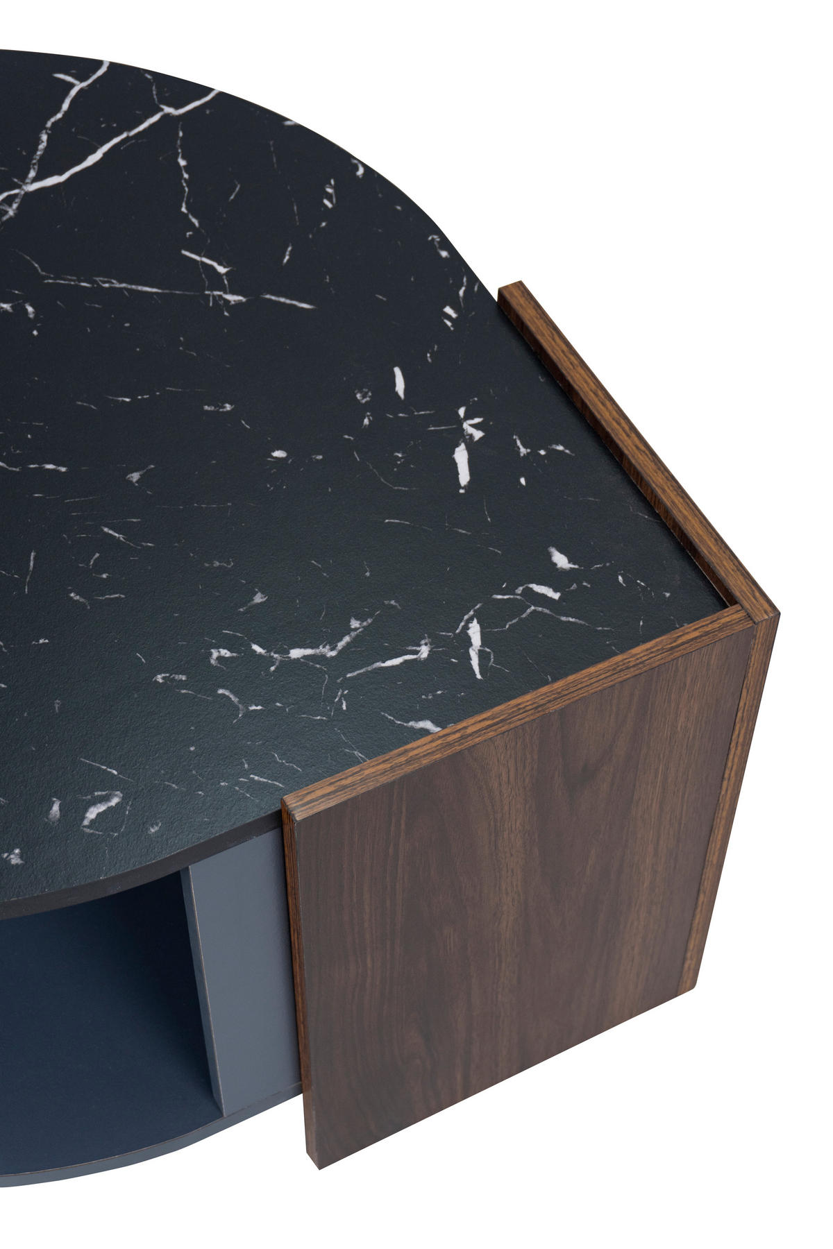 COUCHTISCH Schwarz/Nussbaumfarben 96,5/63/40 cm - Schwarz, Holzwerkstoff (63/96.5/40cm) - PANGIVO