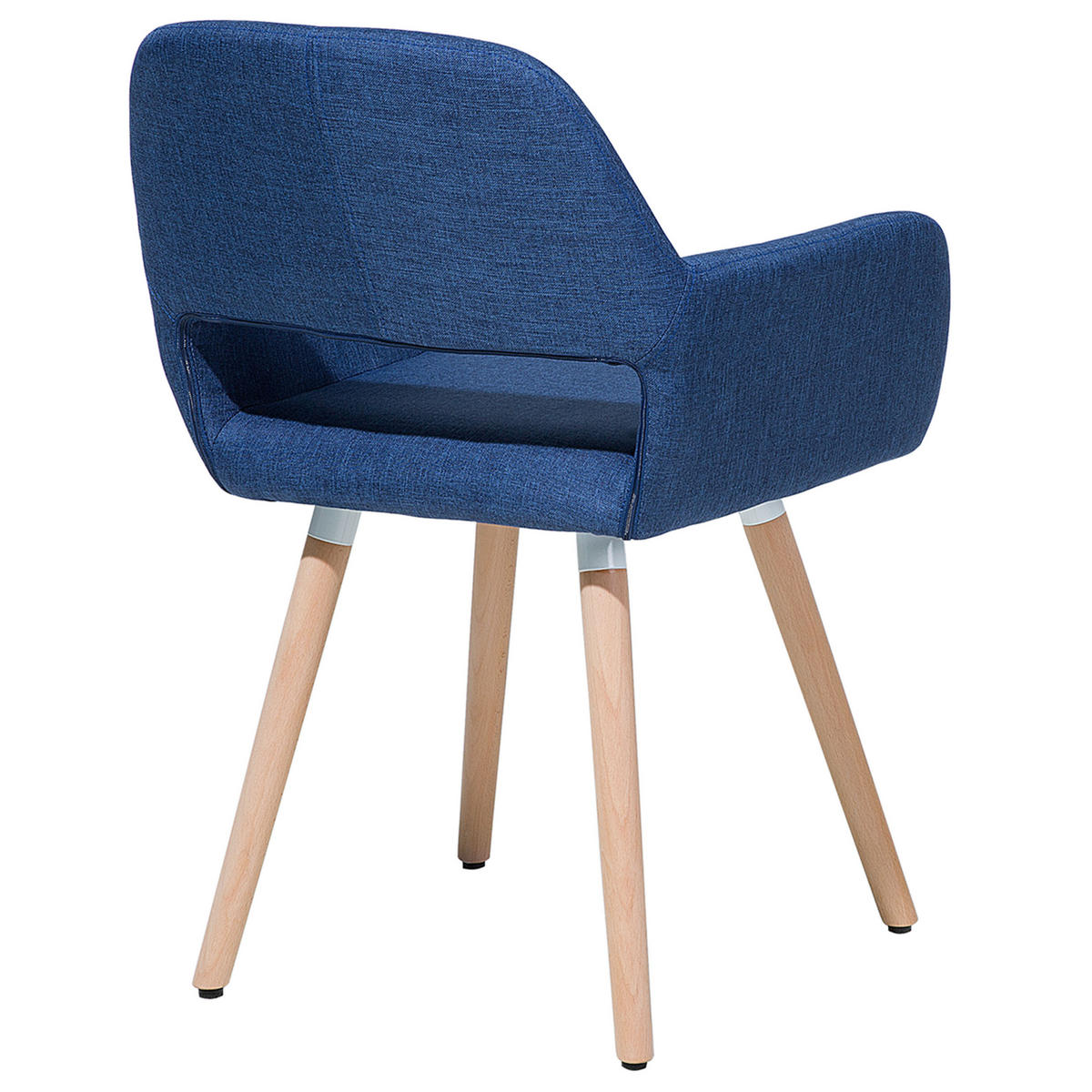 ESSZIMMERSTUHL 2er-Set Polsterbezug Blau Chicago - Blau, Holz/Textil (56/81/56cm) - Beliani