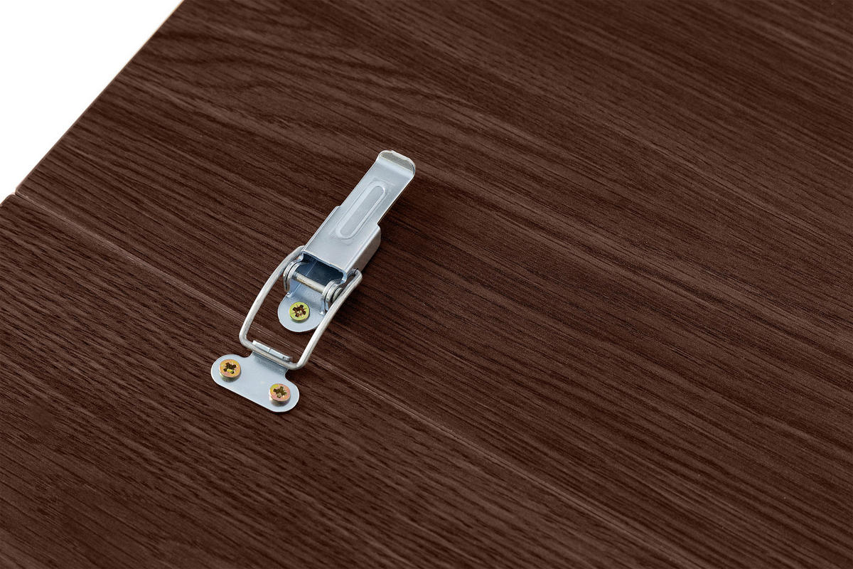 ESSTISCH INDAGA Ausziehbar 100-140cm Rund, Walnuss mittel/schwarz - Walnussfarben/Schwarz, Holz (100/140/75cm) - KONSIMO®