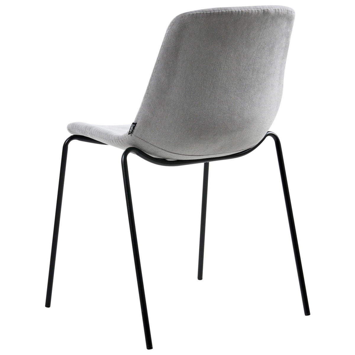 ESSZIMMERSTUHL 4er-Set Grau Tiller - Schwarz/Grau, Textil (54/84/53cm) - Beliani