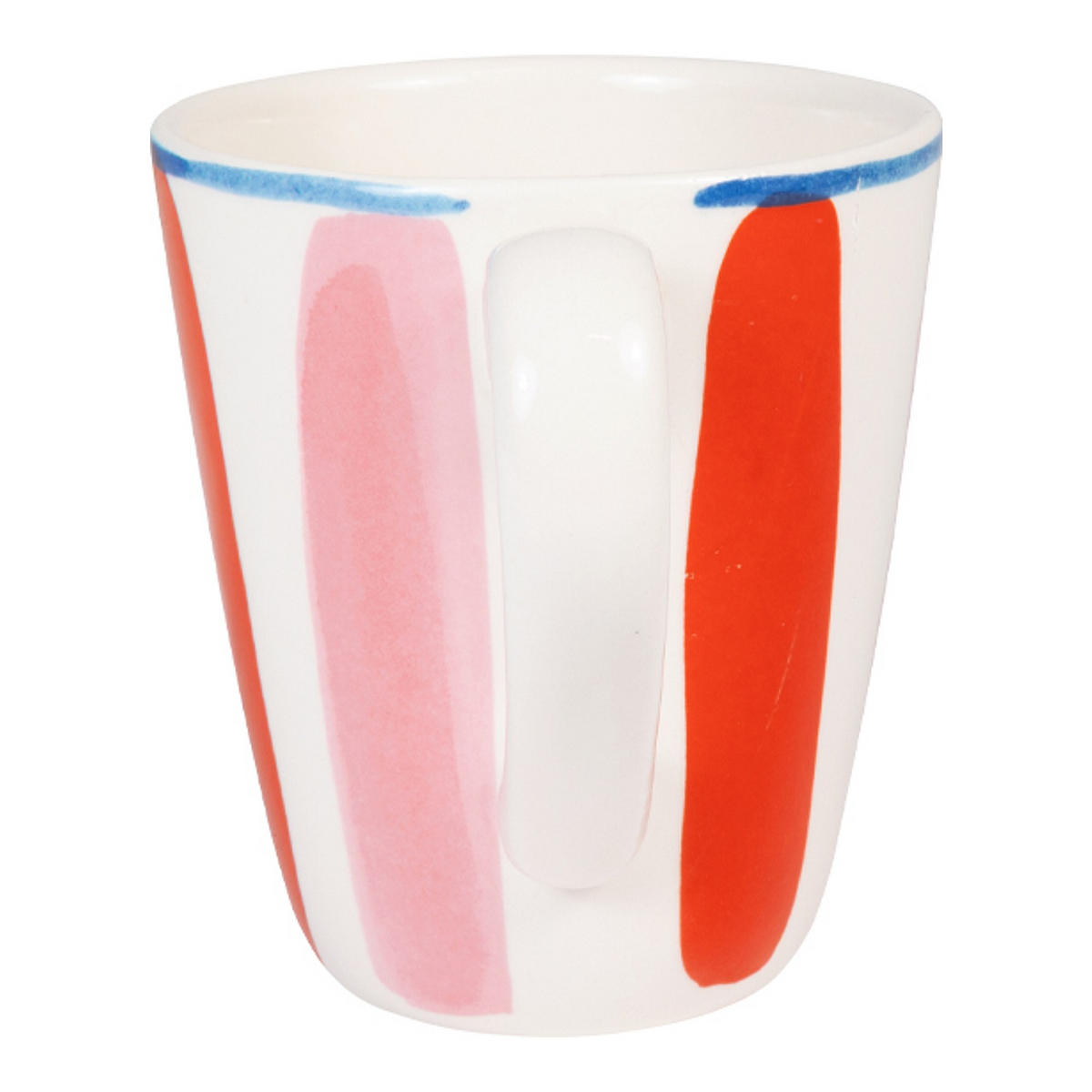 BECHER Streifen PR in Rot - 350 ml - Rot, Keramik (0.35L) - Blond Amsterdam