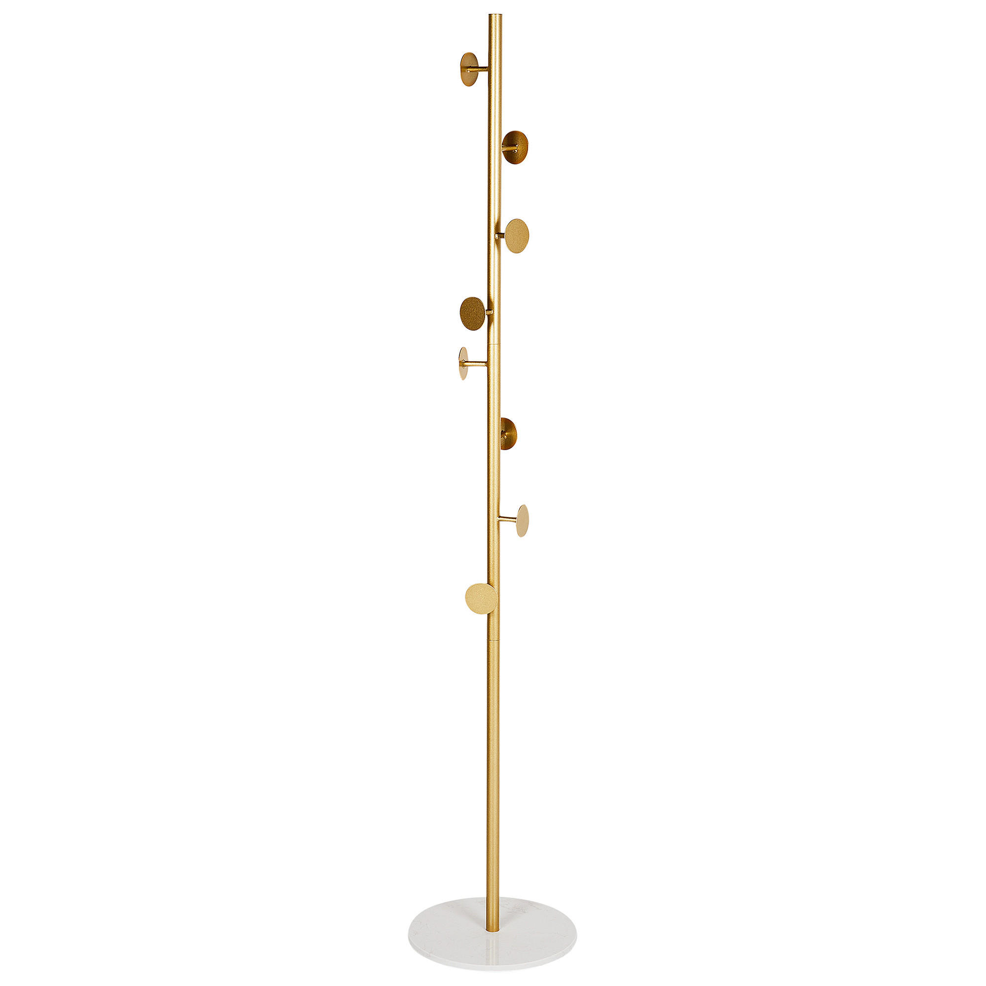 KLEIDERSTÄNDER Metall gold/weiß 170 cm Notus - Goldfarben/Weiß, Metall (32/170/32cm) - Beliani