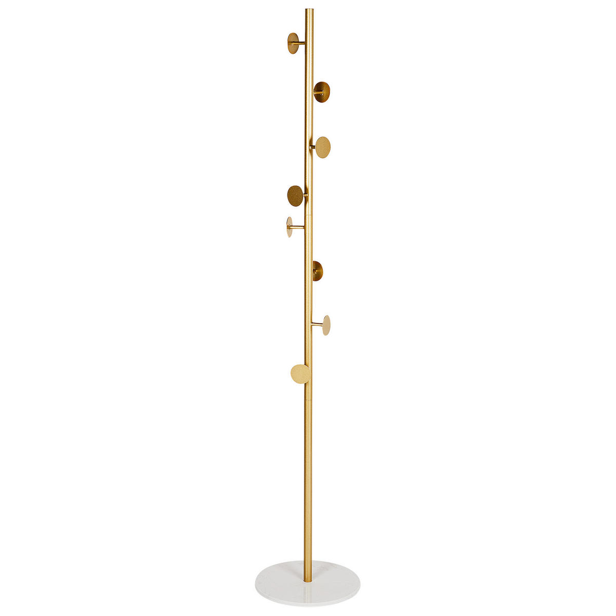 GARDEROBENSTÄNDER Metall gold/weiß 170 cm Notus - Goldfarben/Weiß, Metall (32/170/32cm) - Beliani