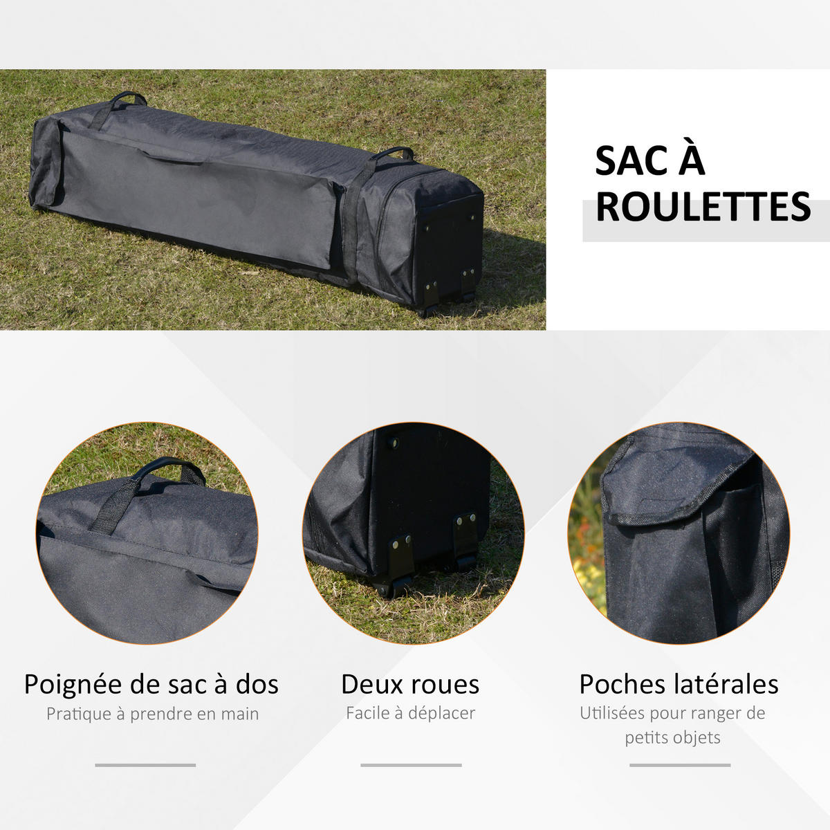 PAVILLON DE-13982 Pop-up, 4 Moskitonetze Grau - Grau, Metall (364/298/364cm) - ComfortXL