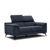 SOFA FIERO 2-Sitzer, dunkelblau - Schwarz/Dunkelblau, Holzwerkstoff/Textil (170/82/103cm) - Courtois Laville