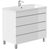 WASCHTISCH Frome-02 - Weiß, Holzwerkstoff (90/84/48cm) - Lomado