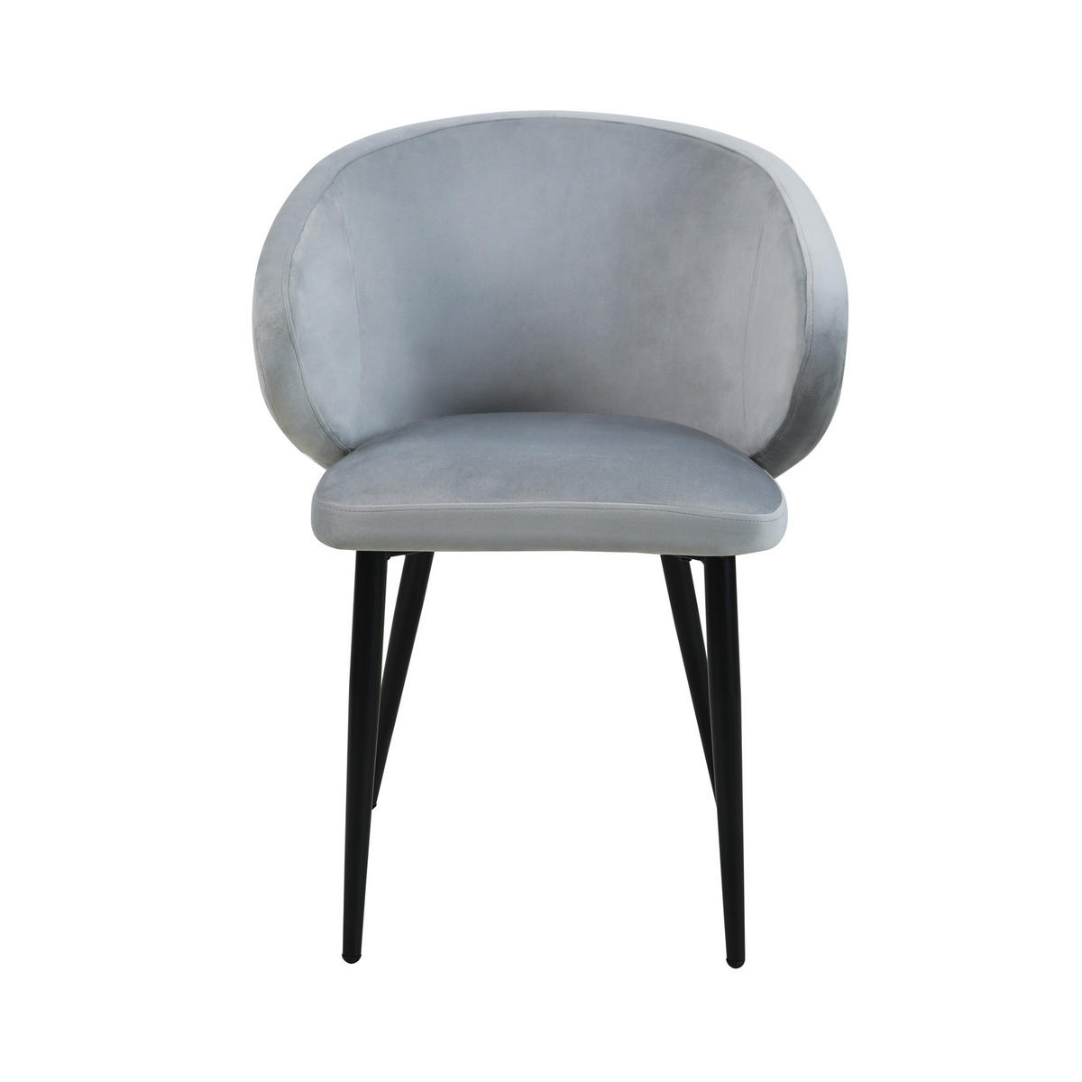 ESSZIMMERSTÜHLE AUDREY (2er Set) - Schwarz/Grau, Textil/Metall (57/77/56cm) - SVITA