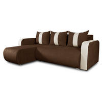 ECKSOFA Rino - Beige/Braun, Holz/Textil (230/152cm) - Sofnet