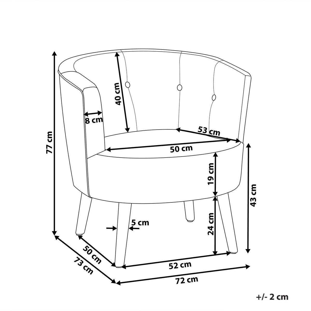 SESSEL Braun Odenzen - Braun, Textil (72/77/73cm) - Beliani