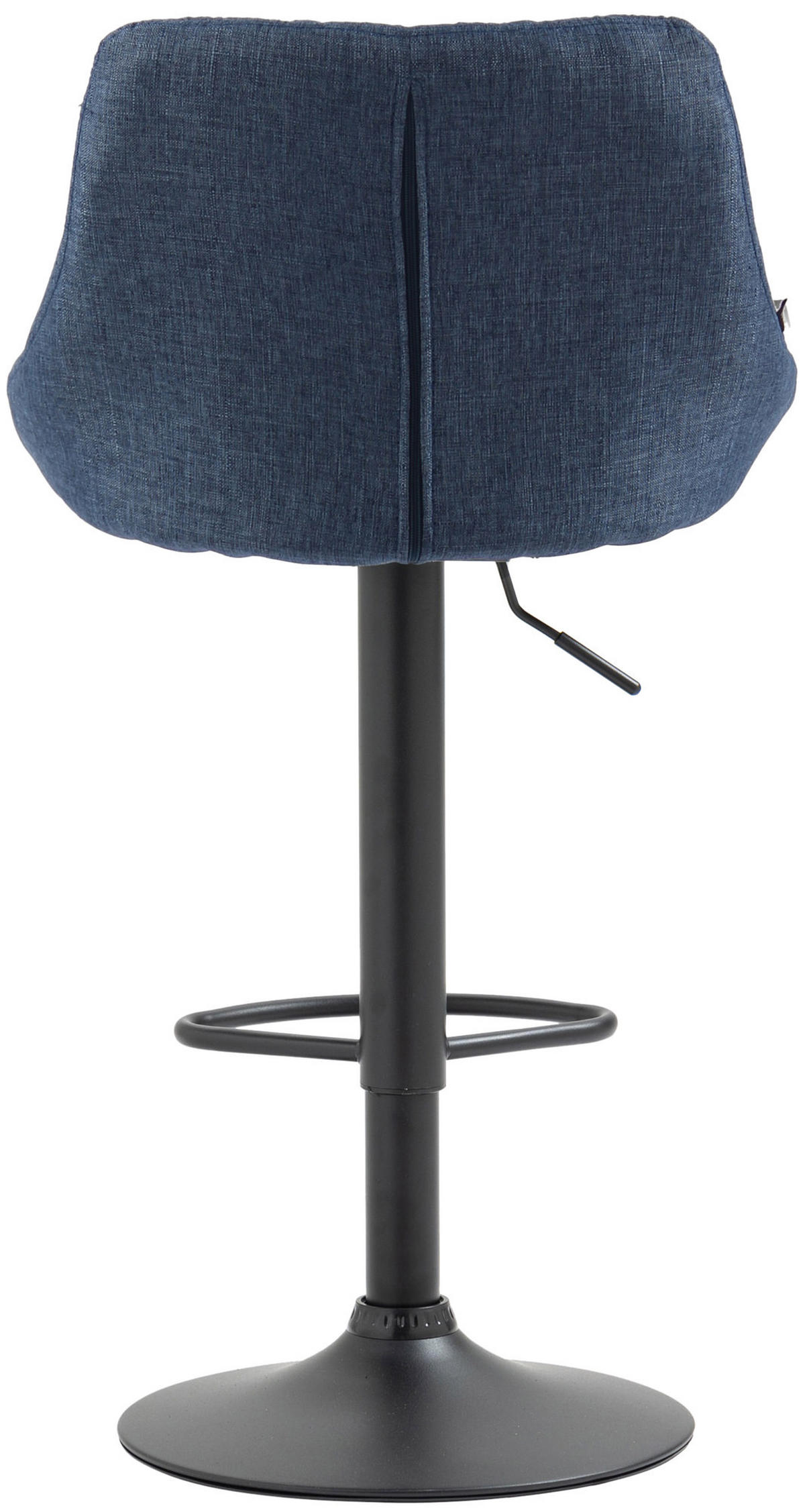 BARHOCKER Stoff blau - Blau/Schwarz, Textil/Metall (46/83/49cm) - CLP