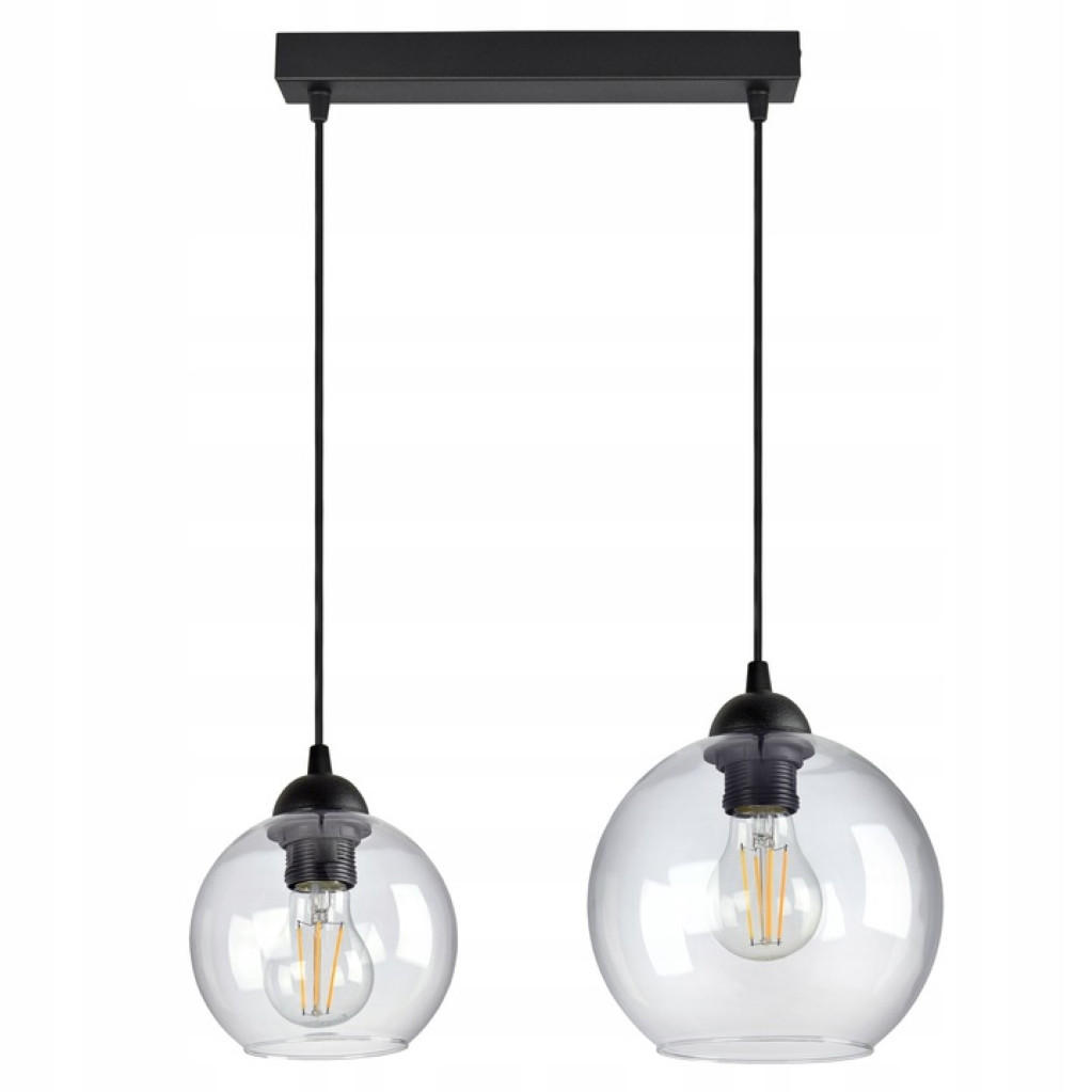 kiki design Pendelleuchte Schwarz, Transparent 30x80x18 cm